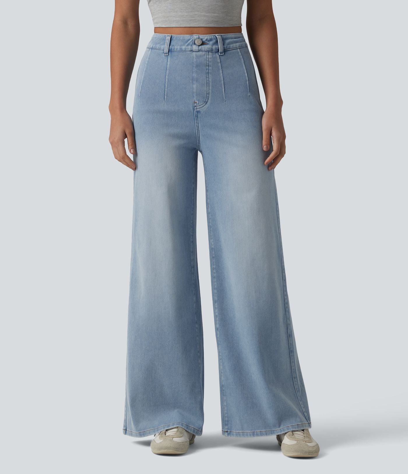 Halara Flex™ Jean large décontracté taille haute gainant avec poches