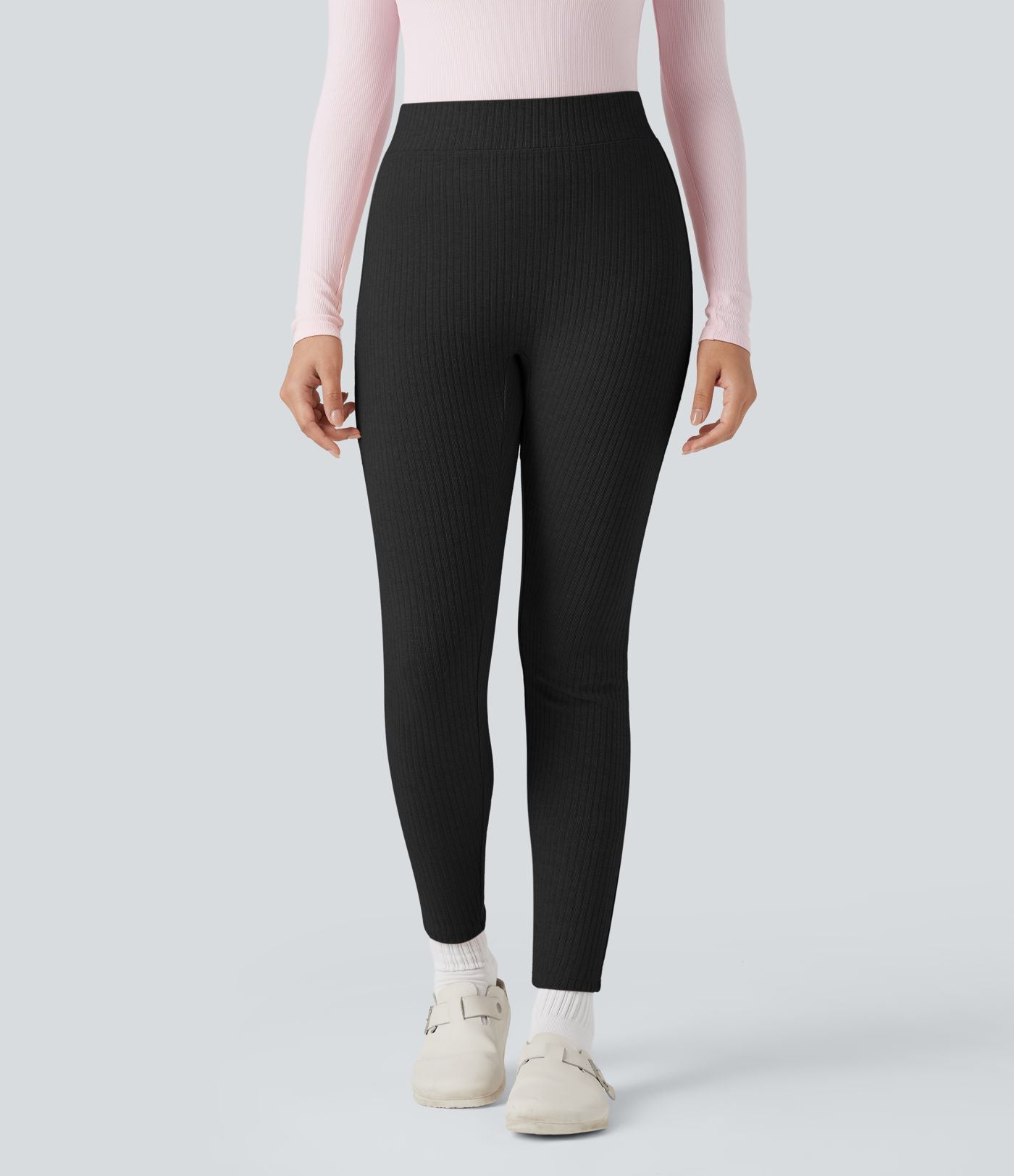 Legging détente côtelé 7/8 taille haute avec poches