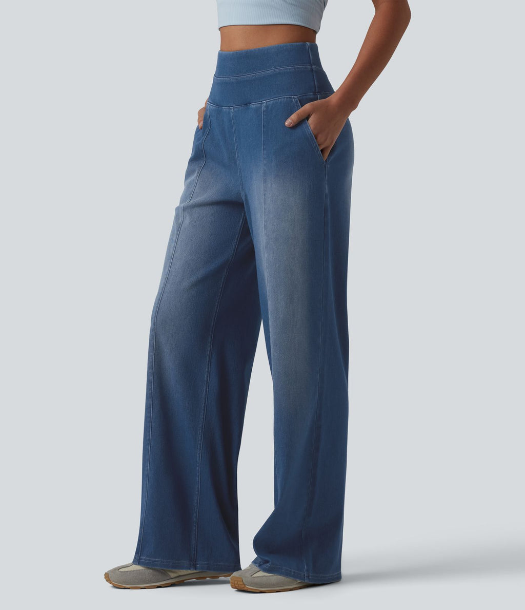 Halara Flex™ Jean large décontracté taille haute ventre plat avec poches