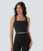Débardeur yoga court SoftlyZero™ Airy col carré effet frais InstantCool, bonnets E-G