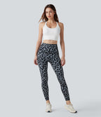 Legging de yoga gainant taille haute imprimé léopard avec poches Halara UltraSculpt™