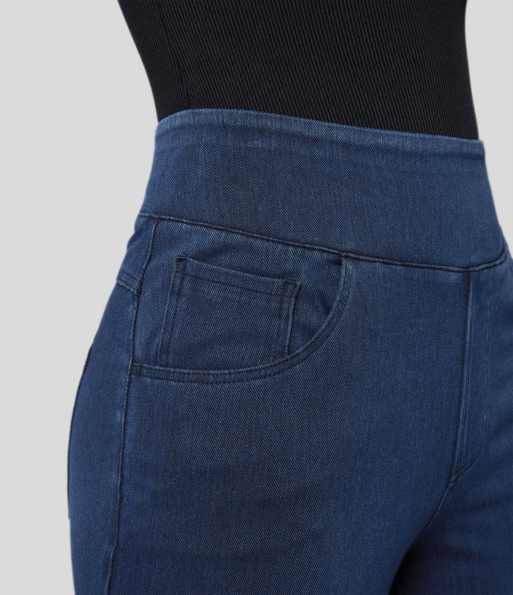 Halara Flex™ Jean Large Travail à Taille Haute Poches Multiples et Tricot Extensible