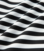 Pantalon évasé décontracté taille haute gainant à rayures en tissu gaufré avec cordon de serrage et poches