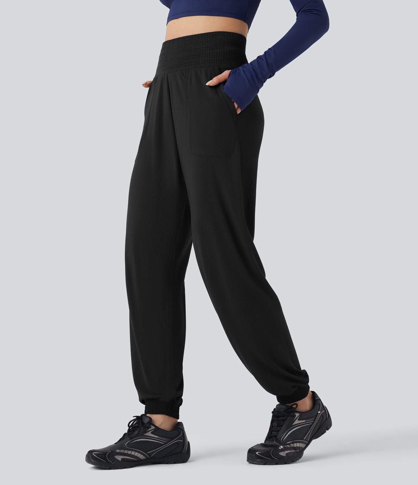 Jogging taille haute sans couture OneForm Seamless Flow avec poches