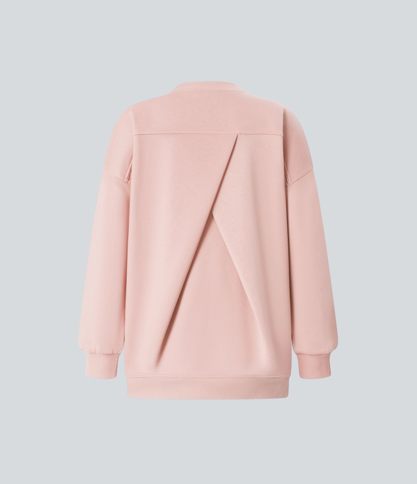 Sweat-shirt décontracté en polaire, col rond, manches longues, poches latérales, coupe oversize