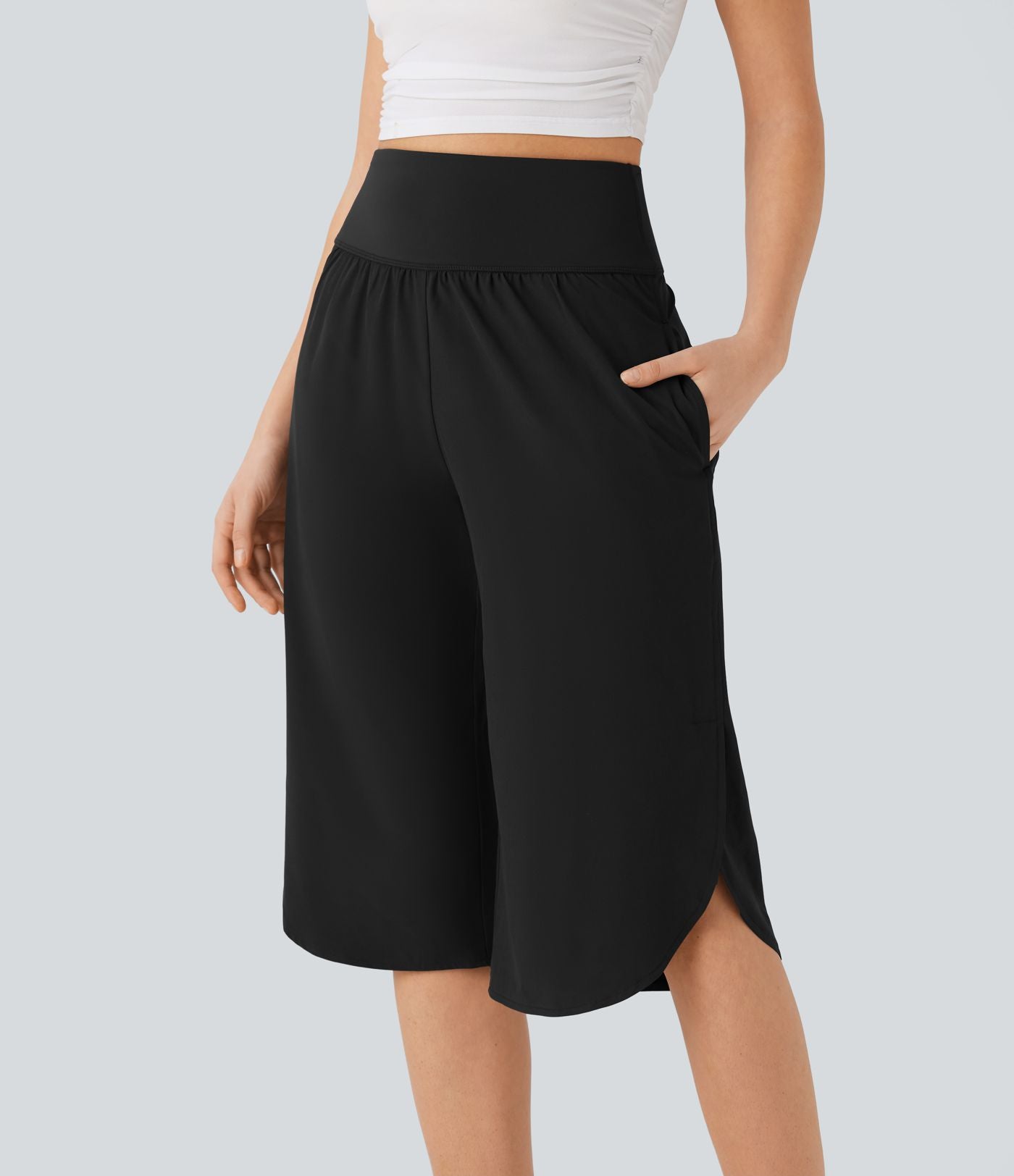 Pantalon décontracté gainant taille haute à séchage rapide avec poches Breezeful™