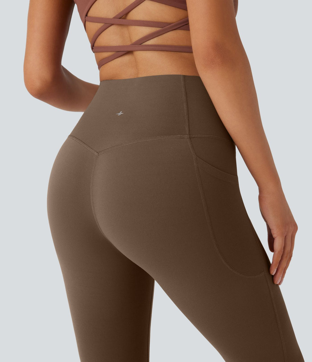 Pantalon de yoga à coupe bootcut gainant taille haute avec poches Halara UltraSculpt™