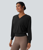 Top yoga sport oversize col V Cool Touch séchage rapide