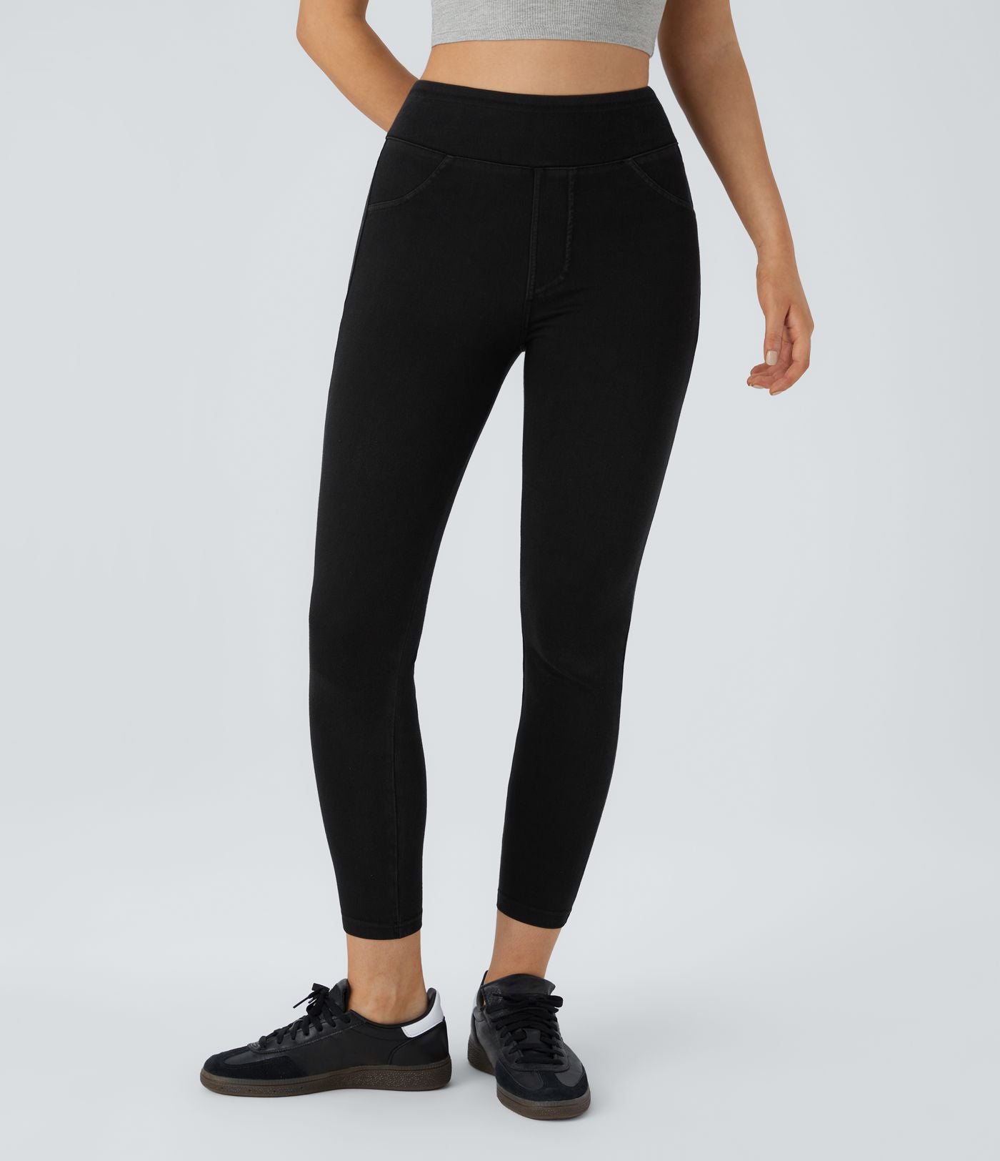 Halara Flex™ Jegging Casual Taille Haute Tricot Extensible Poche Latérale Arrière