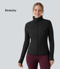 Veste matelassée running PuffFlex col cheminée manches longues avec zip et poches