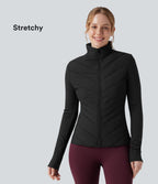 Veste matelassée running PuffFlex col cheminée manches longues avec zip et poches