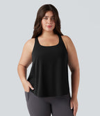 Débardeur running Halara UltraSculpt™ grande taille col rond ourlet arrondi