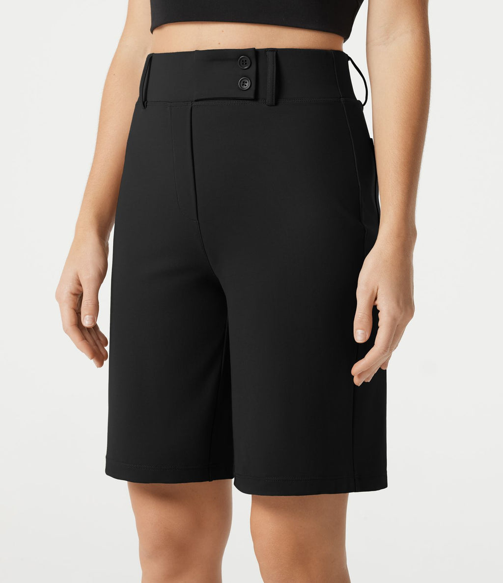 Short tailleur ample DayStretch taille haute à poches