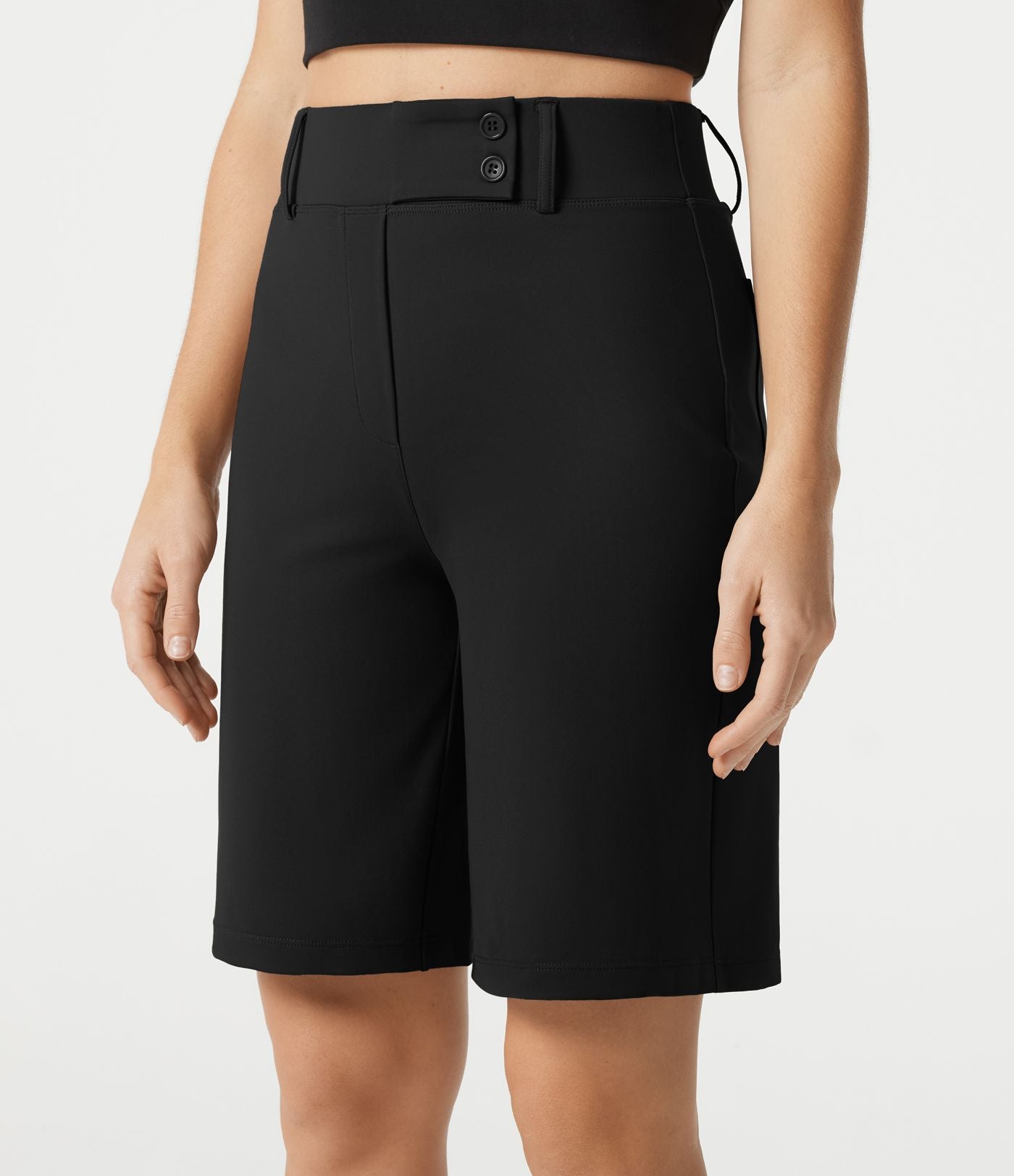 Short tailleur ample DayStretch taille haute à poches