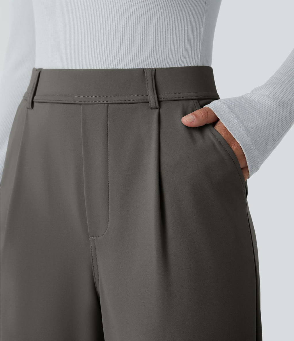 Pantalon tailleur évasé taille haute Halara Flex™ DayStretch avec poches