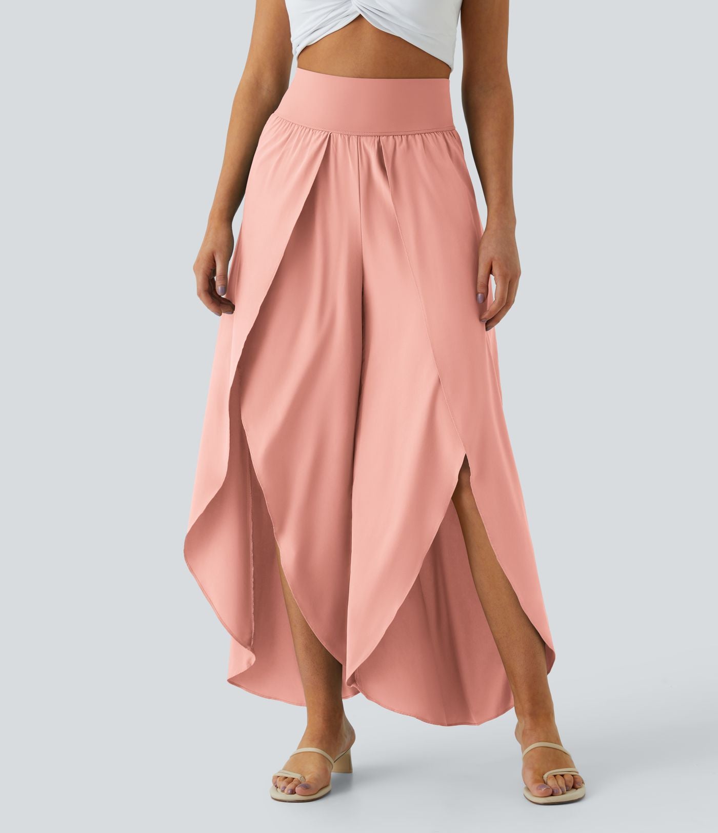 Breezeful™ Pantalon Large Fluide Séchage Rapide Taille Haute Poche Arrière