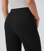 Pantalon de travail Halara Flex™ droit 7/8, taille haute, avec poches