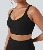 Soutien-gorge de sport d'entraînement SpeedWave™ soutien intermédiaire coques moulées perforé crochet réglable séchage rapide