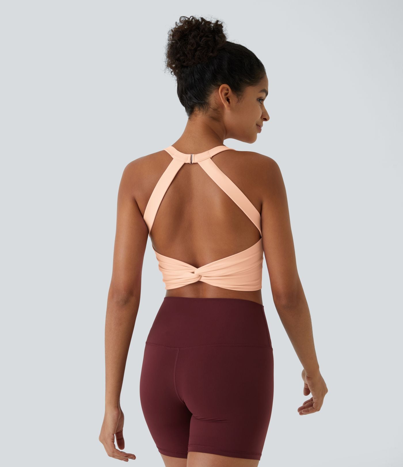 Débardeur yoga court SoftlyZero™ Plush à découpes A-C