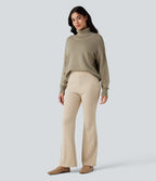 Pull col montant manches longues