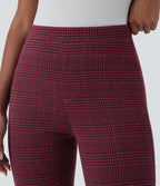 Halara Flex™ Pantalon skinny tailleur taille haute à motif pied-de-poule avec poches arrière
