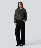 Doudoune bomber zippée avec poches