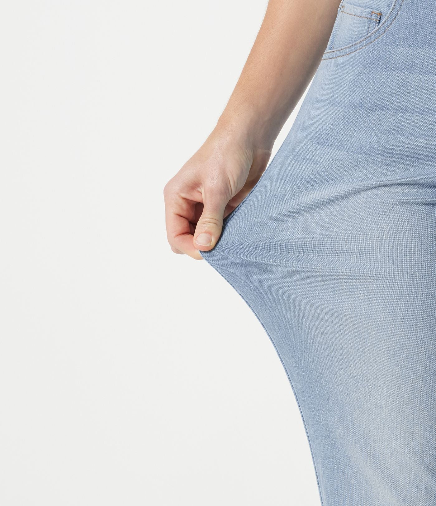 Jean droit Halara Flex™ à taille haute, poches multiples, effet délavé et tissu extensible