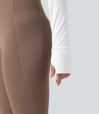 Haut de sport yoga SoftlyZero™ Airy push-up mesh contrastant effet frais InstantCool manches longues avec passe-pouces, protection solaire UPF50+