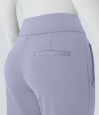 Pantalon tailleur évasé taille mi-haute Halara Flex™ DayStretch avec zip latéral et poches