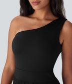 Combinaison de soirée Breezeful™ asymétrique dos nu séchage rapide avec poches latérales