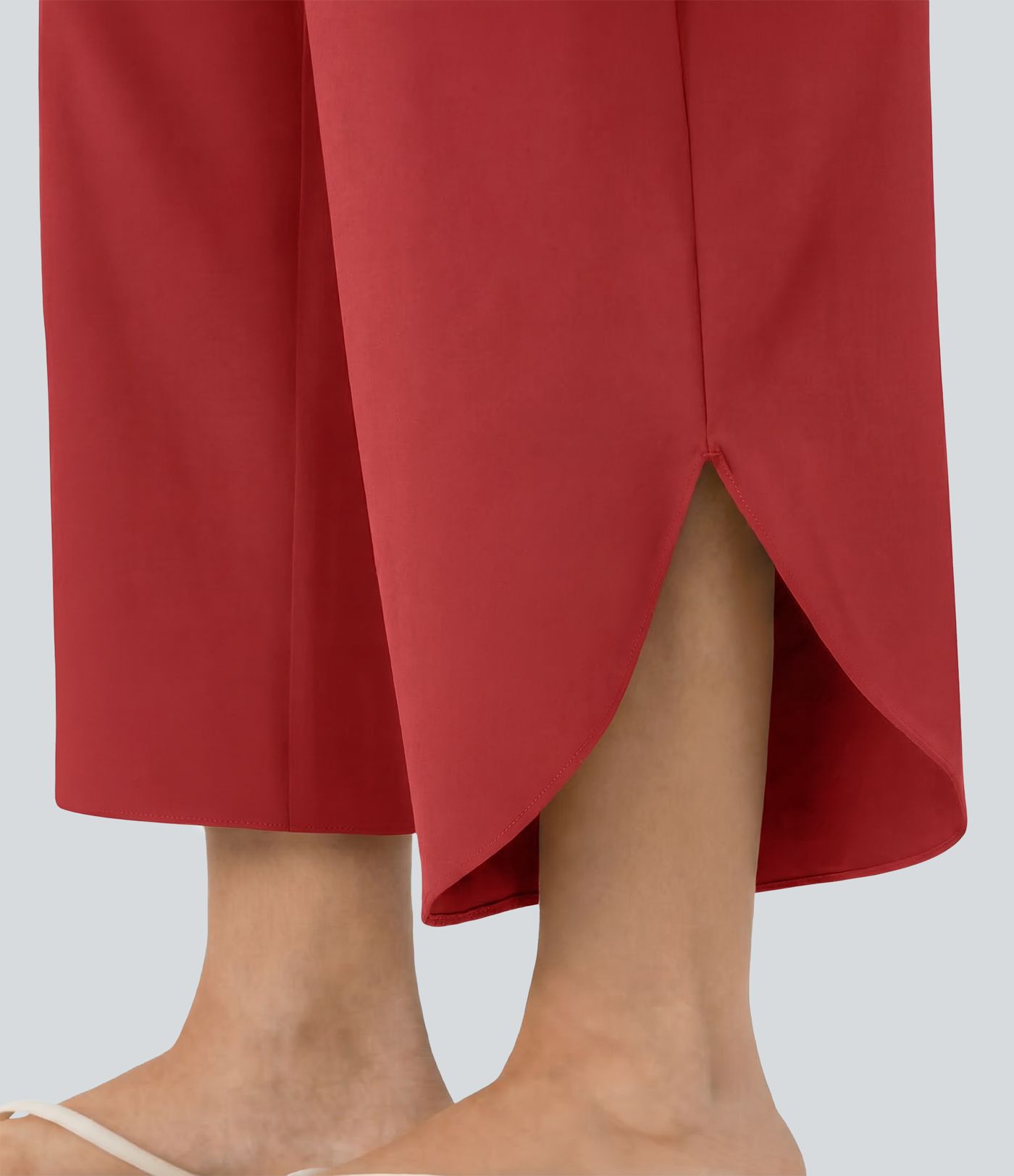 Pantalon fluide resort Breezeful™ à séchage rapide, coupe fendue et effet ventre plat