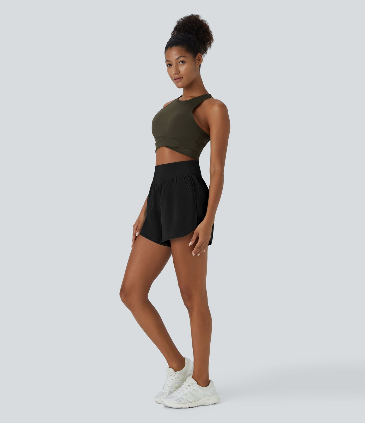 Breezeful™ Shorts 10cm Casual à Séchage Rapide Taille Haute et Poche Latérale
