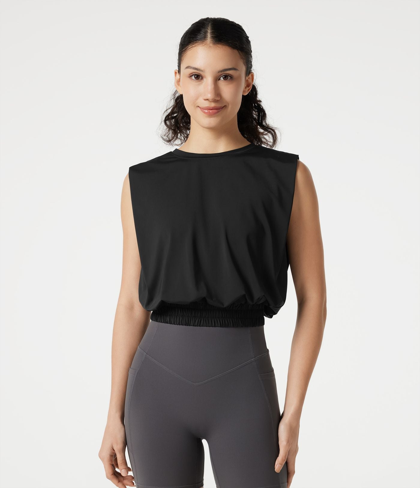 Débardeur de yoga col rond effet frais InstantCool, protection solaire UPF50+