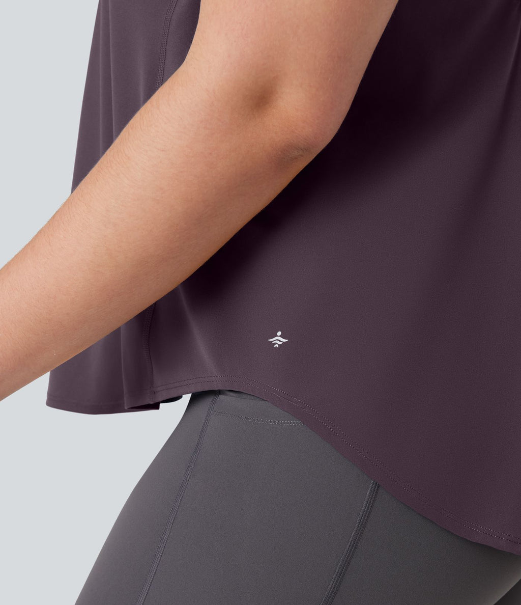 Débardeur running Halara UltraSculpt™ grande taille col rond ourlet arrondi