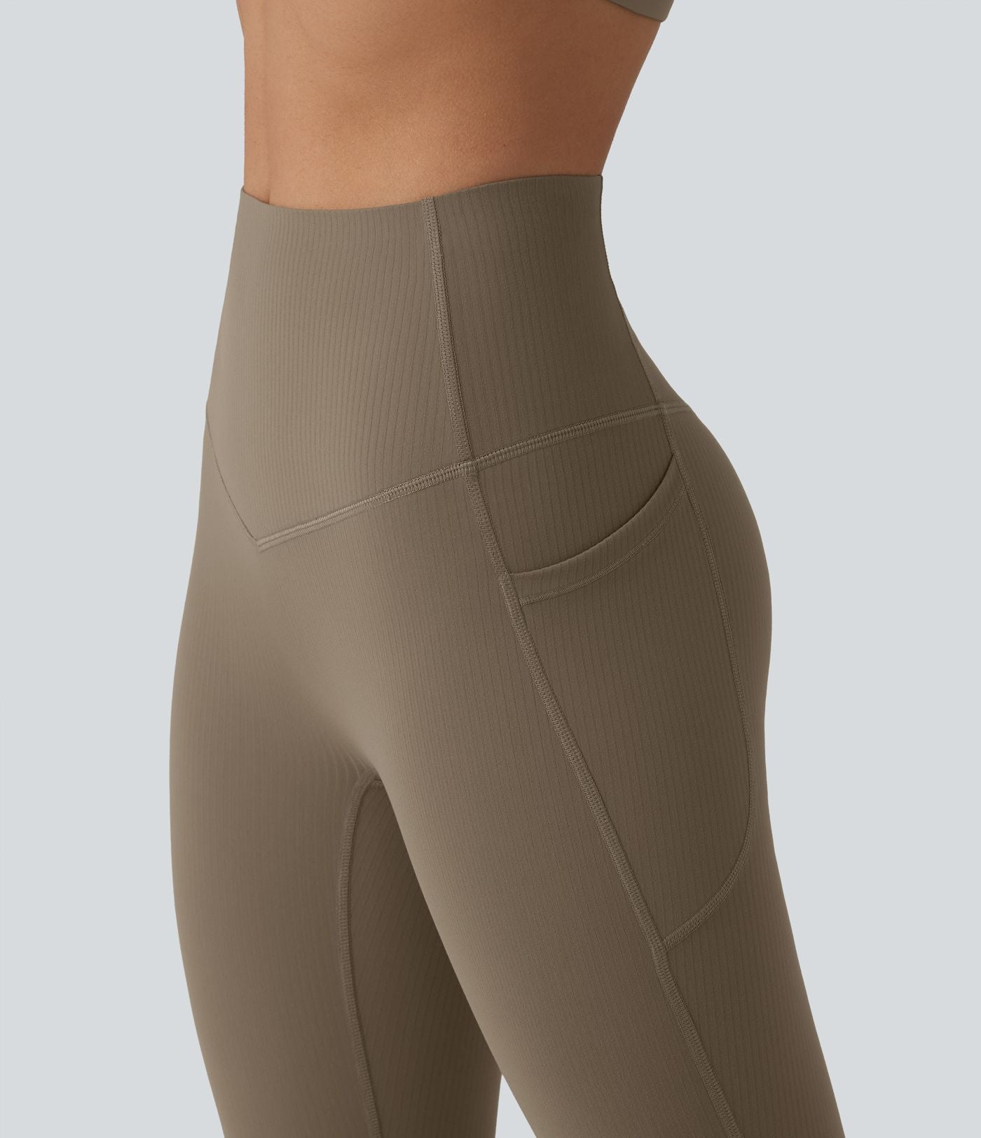 Legging de yoga Halara UltraSculpt™ côtelé taille haute gainant avec poches