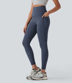 Legging de yoga gainant taille haute imprimé denim avec poches Halara UltraSculpt™