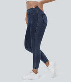 Halara Flex™ Jegging Casual Taille Haute Tricot Extensible Poche Latérale Arrière Grande Taille