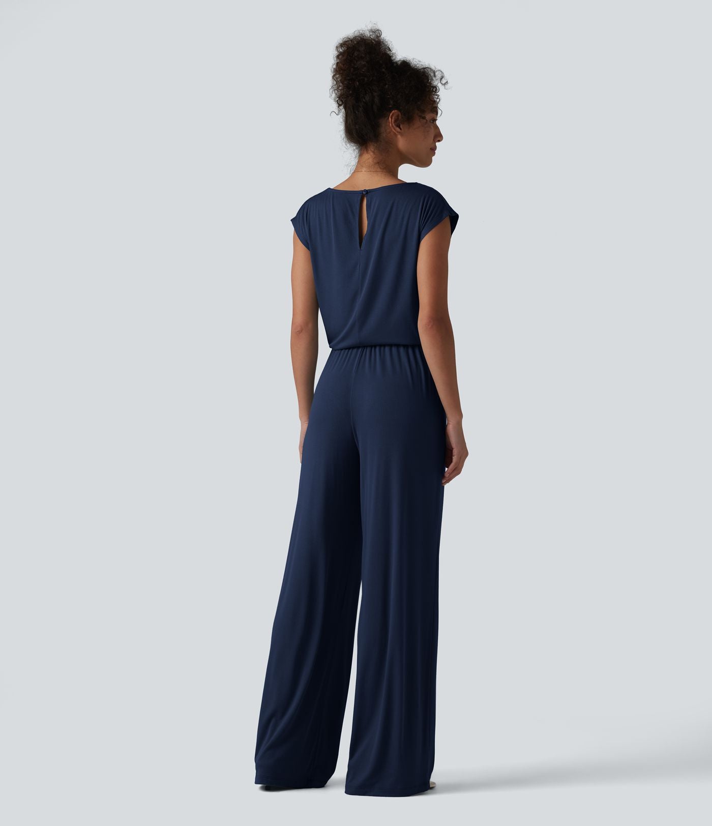 Combinaison casual sans manches col V cordon de serrage avec poches - Easy Peasy