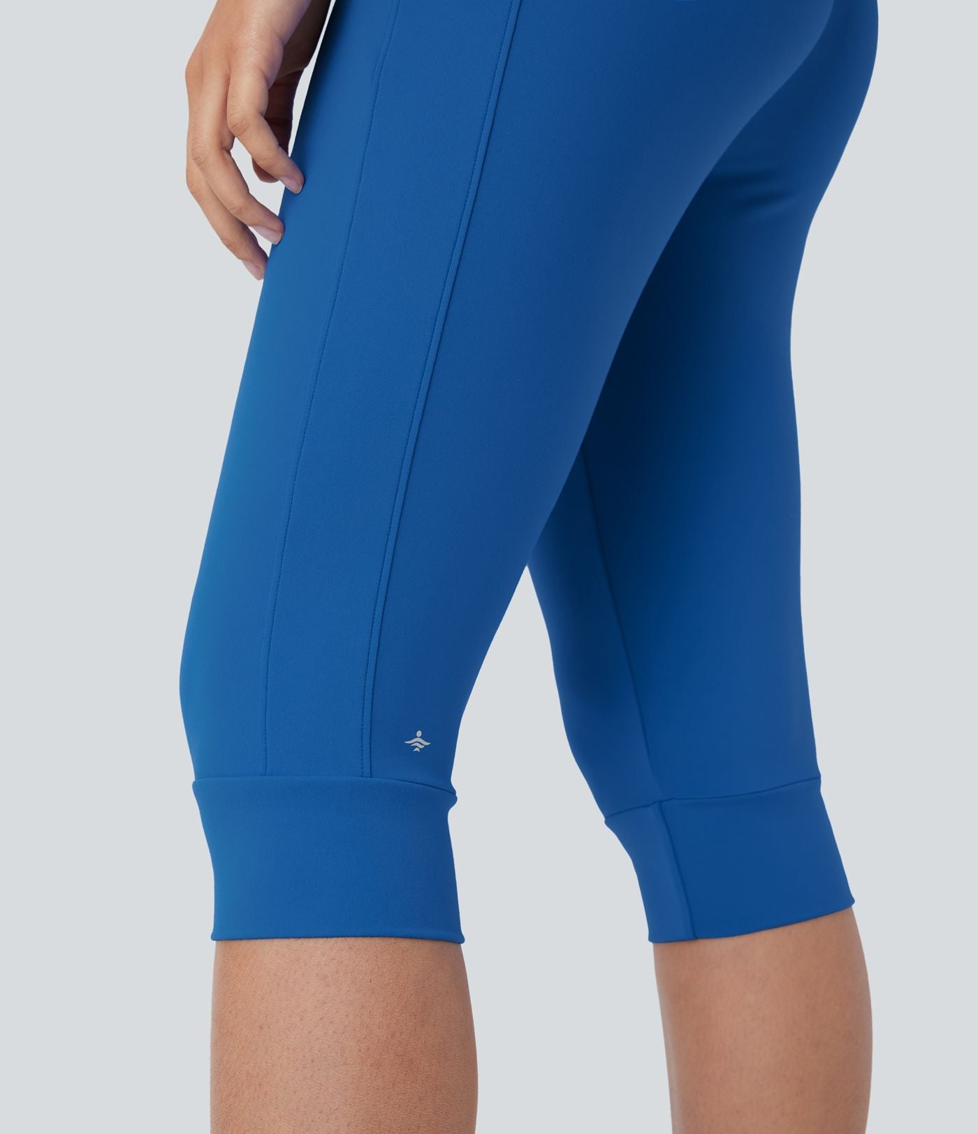 Pantalon corsaire jogging de yoga Softlyzero™ moelleux, taille haute à cordon avec poches latérales