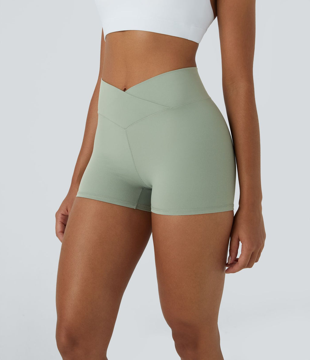 Softlyzero™ Short 7,5cm Biker Taille Haute Croisé Uni