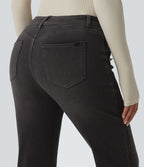 Halara Flex™ Jean bootcut casual taille mi-haute à boutons décoratifs avec poches
