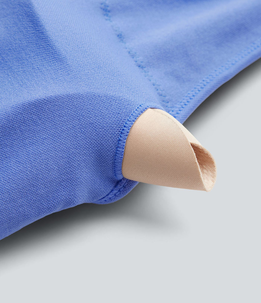 OneForm Seamless Flow Débardeur de yoga court col V avec brassière intégrée et laçage