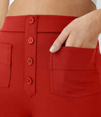 Pantalon taille haute coupe droite DayStretch avec poches