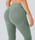 Pantalon de yoga à coupe bootcut gainant galbant taille haute avec effet scrunch et poches Halara UltraSculpt™