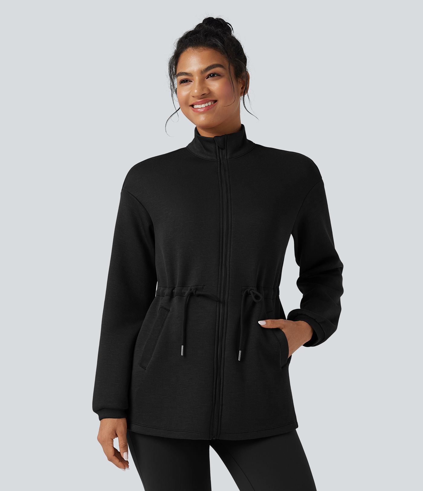 Veste décontractée SpacerTek™ col montant, manches longues avec cordon de serrage et poches