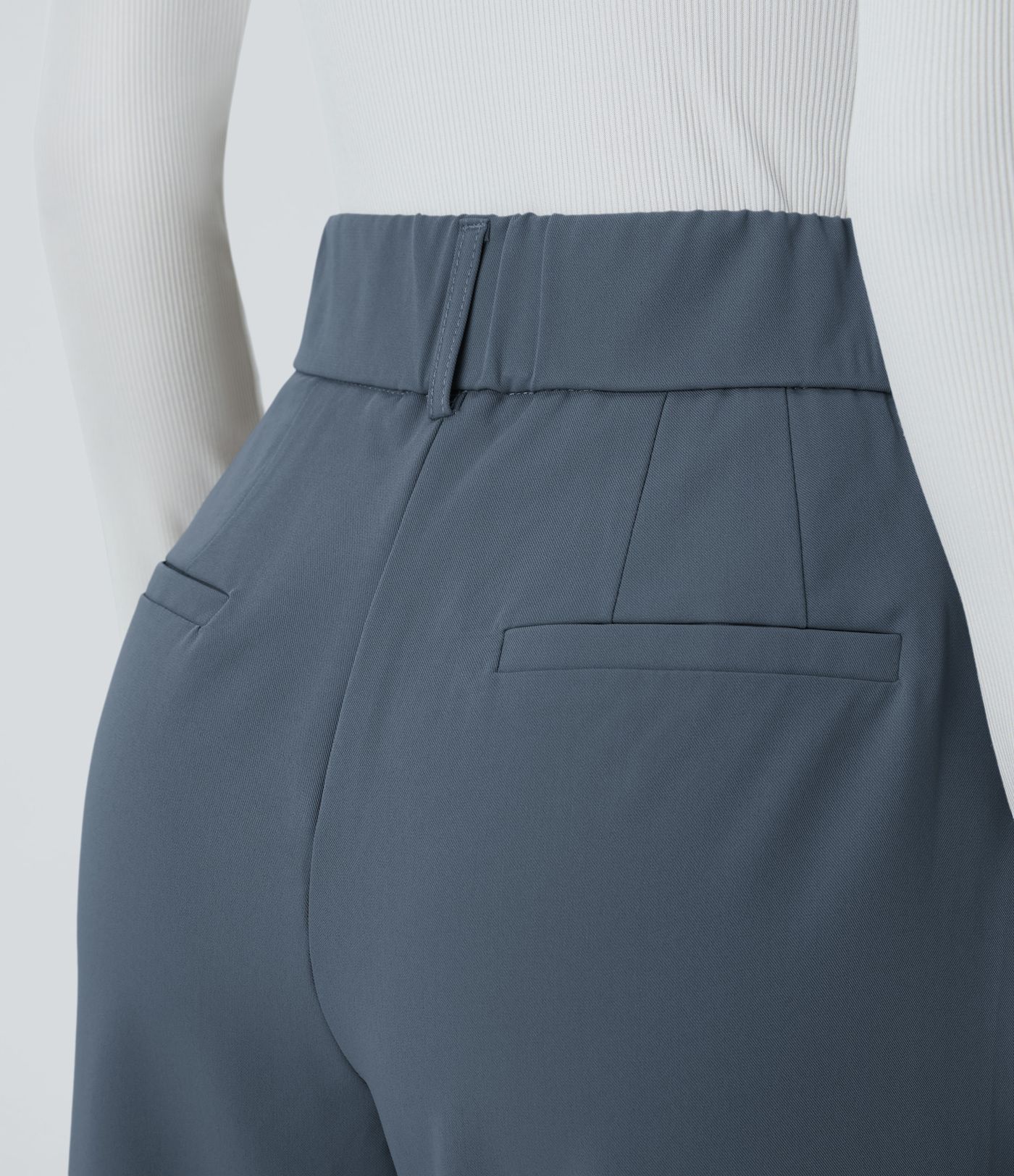 Pantalon tailleur Halara Flex™ fuselé uni, taille haute, avec poches