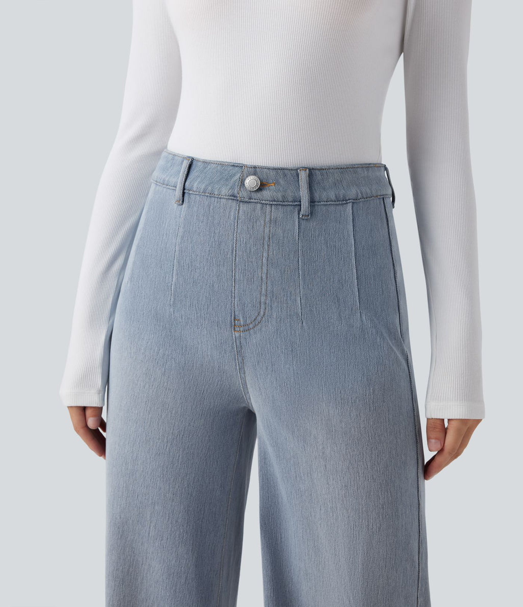 Halara Flex™ Jean large décontracté taille haute gainant avec poches