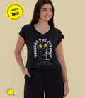 T-shirt casual Halara X Smiley® col V à manches courtes
