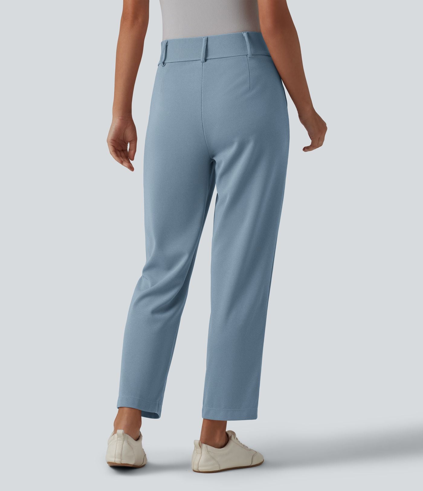 Halara Flex™ Pantalon tailleur fuselé taille haute en tissu gaufré avec poches
