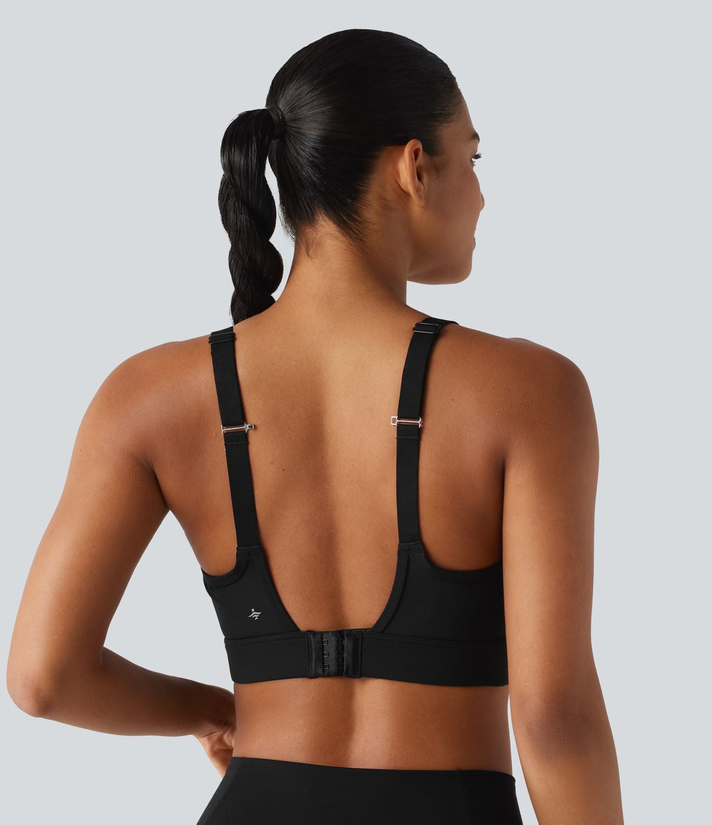 Brassière de sport d'entraînement maintien moyen col U dos nu avec boucle ajustable et [coque moulée 3D]